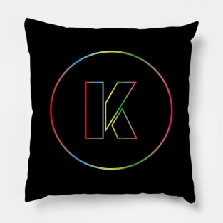 letter K colorful design Pillow