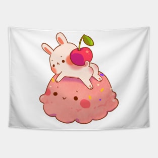 Bunny Ice Cream Sundae Tapestry