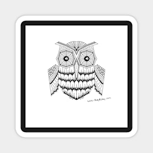 Abstract Owl Magnet