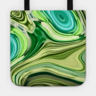 1980s modern trendy abstract teal mint green swirls Tote