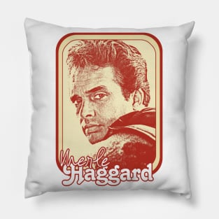 Merle Haggard /// Retro Style Country Music Fan Gift Pillow