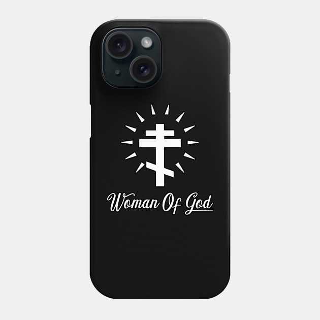 Woman Of God - Orthodox Cross - White - Christian Series 12W Phone Case by FOGSJ
