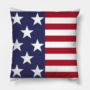 American Flag Clip Art Illustration Pillow
