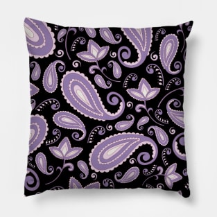 Purple Paisley Pattern Pillow