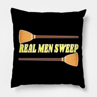 Real men sweep t shirt Pillow