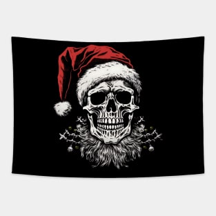 skeleton Santa Tapestry