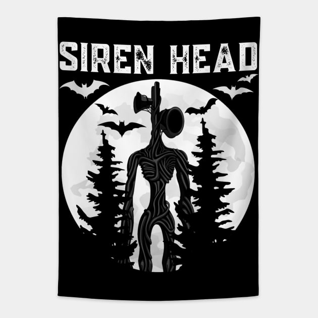 Siren Head in a Full Moon Tapestry by Souls.Print