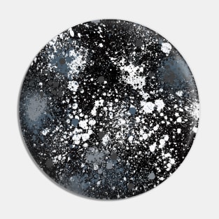 Pocket- ink splatter dust black white Pin