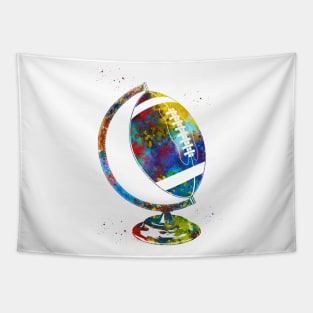 American Football Globe Tapestry