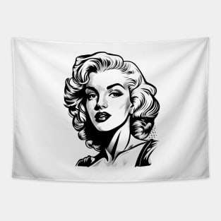 Marilyn Monroe Digital Line Art Tapestry