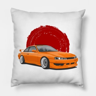 Orange Nissan Silvia S14 Kouki Pillow