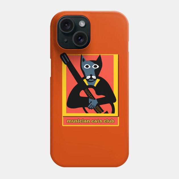 Picasso Style Musician Cats Club Phone Case by MusicianCatsClub