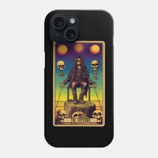 Heavy Metal The Emperor Tarot Card Art Tee: Metallic Authority Phone Case