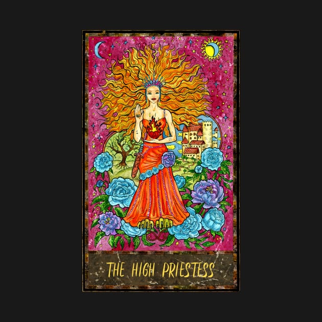 The High Priestess. Magic Gate Tarot Card Design. by Mystic Arts