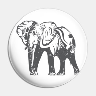 illustration elephant Pin