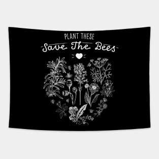 Plant these save the bees - Hippie Nature Heart trees Tapestry