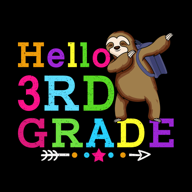 Sloth Hello 3rd Grade Teachers Kids Back to school Gifts by kateeleone97023