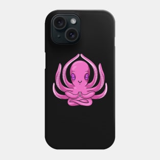 Octopus at Yoga Exercise Phone Case