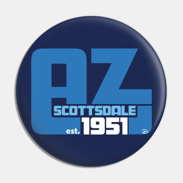 Scottsdale Arizona (Blue) Pin by dhartist