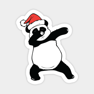 Panda Christmas Santa Hat Dabbing Panda Magnet