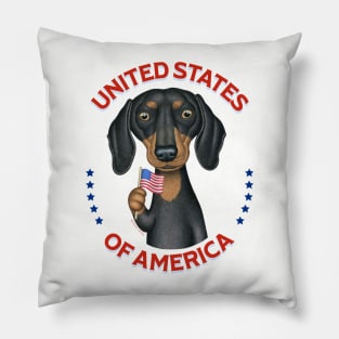 Dachshund United States of America Pillow