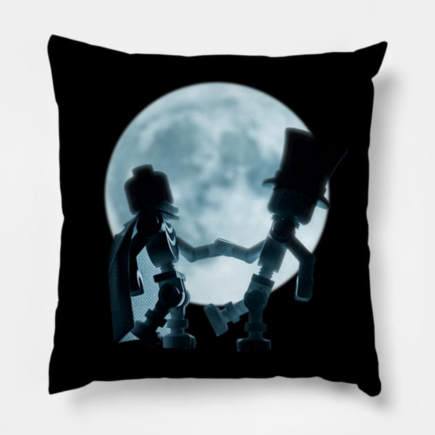 Dancing Toy Skeletons Pillow by npgcole