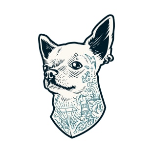 Inked Chihuahua - Unique Tattooed Dog Art T-Shirt