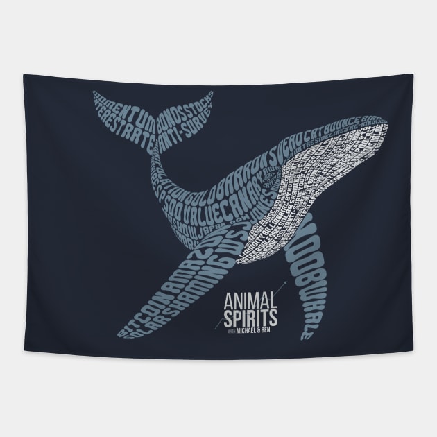 Noobwhale Navy Tapestry by animalspirits