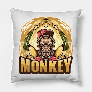 monkey and banana Pillow