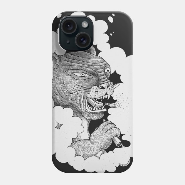 SMOKING CAT Phone Case by miskel