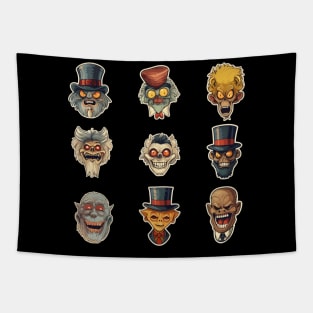 Nefarious Nasty Spook and Ghouls Halloween Costume Tapestry