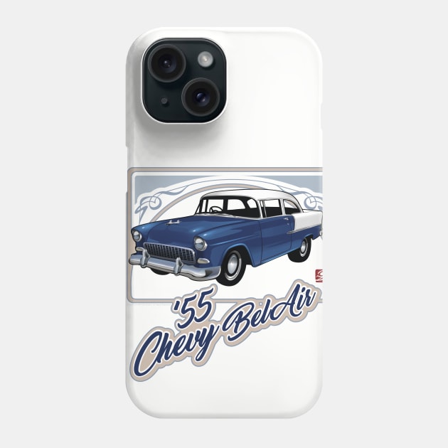 '55 Chevy Bel Air Phone Case by D.H. Kafton Studio