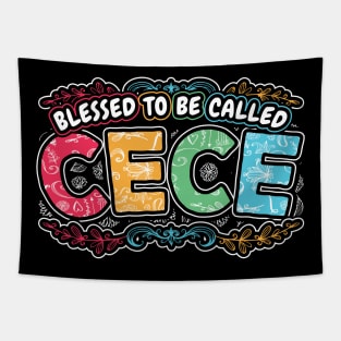 Blessed to be Called Cece Grandma Gifts Tapestry