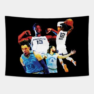 Grizz Collage Tapestry