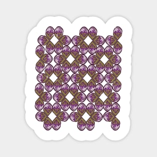 Purple and Olive Color Seamless Pattern Magnet