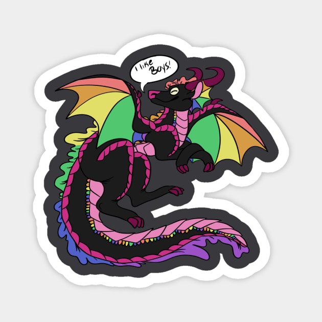 Gay Pride Dragon Magnet by Mistastark