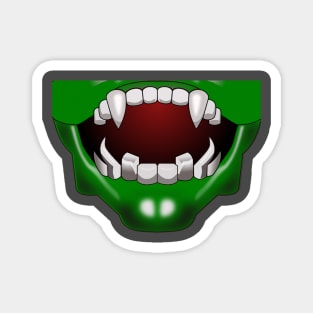 Green Monster Mask Mouth Magnet