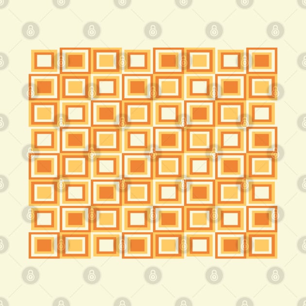 Vintage orange and yellow shades, geometric pattern by F-for-Fab