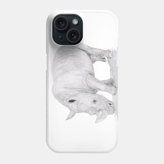 Rhino Phone Case by lindaursin