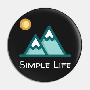 Simple Life - Snow Mountains Pin