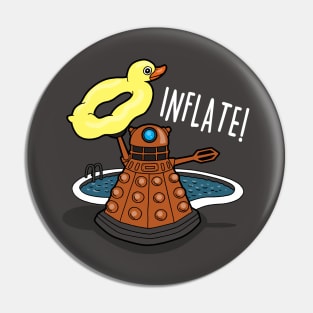 Funny Sci-fi Cute Alien Swimming Summer Beach Cartoon Pin