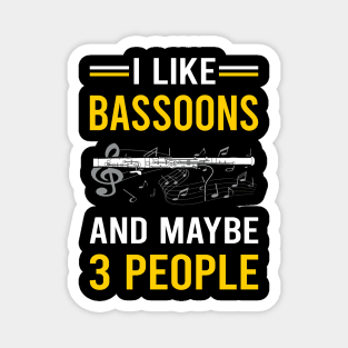 3 People Bassoon Bassoonist Magnet