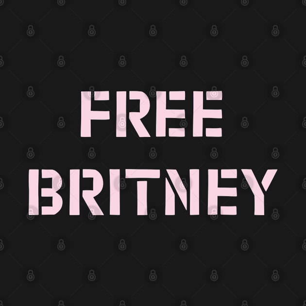 Bold 'FREE BRITNEY' pink stencil font by keeplooping
