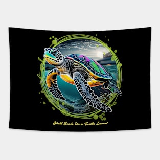 Save the sea turtles Tapestry