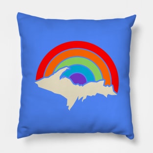 Rainbow Upper Peninsula Pillow