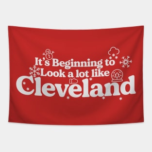 It's Beginning to look a lot like Cleveland Tapestry