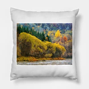 San river in bieszczady Pillow