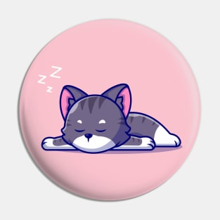 Cute Cat Sleeping Cartoon Pin