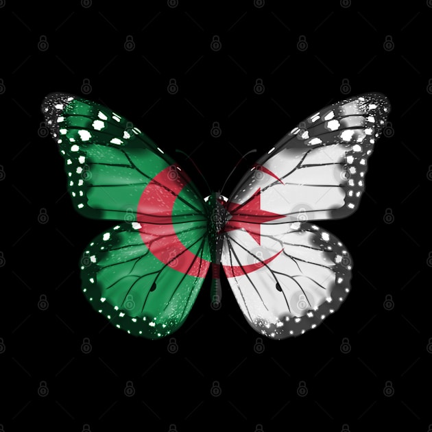 Algerian Flag  Butterfly - Gift for Algerian From Algeria by Country Flags