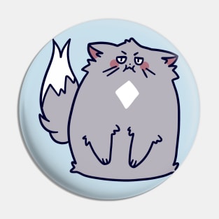 Cute Fat Fluffy Cat Pin